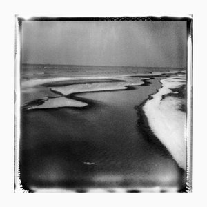 Frozen Beach no.3 - Black and White Polaroid Photography, Limited Edition of 20 2022