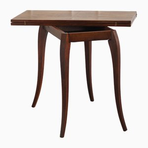 Antique Folding Table Game Table with Curved Legs
