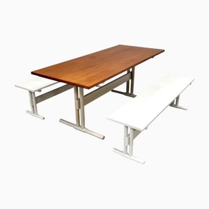 Juego de comedor Vakiopuu, Finlandia, años 60. Juego de 3