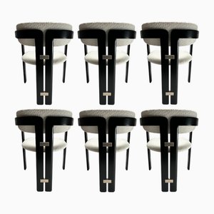 Augusto Savini Pamplona Chairs Set of 7 Pozzi Italy, 1965, Set of 7