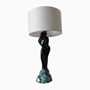 Ceramic Female Table Lamp from Monacera, Monaco, 1970s
