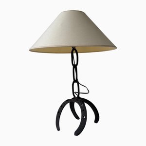 Brutalist Chain Table Lamp, 1950s