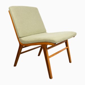 Sofá de cuatro plazas danés de haya laminada y caoba de Peter Hvidt and Orla Molgaard-Nielsen para Fritz Hansen, años 60