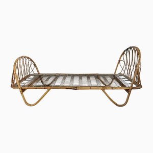 Rattan Single Bed, 1960s