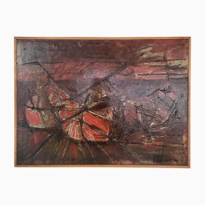 L. Boucher, Abstract Composition, 1960, Canvas Painting