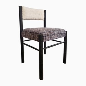 Schwarz gebeizter Vintage Stuhl, 1970er