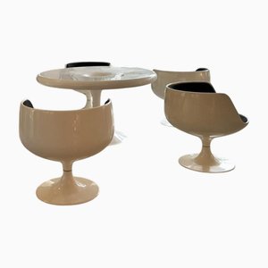 Cognac XO Chairs & Matching Table by Eero Aarnio for Asko, Set of 5