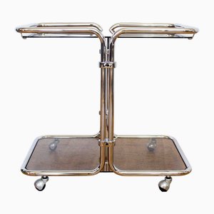 Trolley in Chrome and Glass, Czech, 1970s