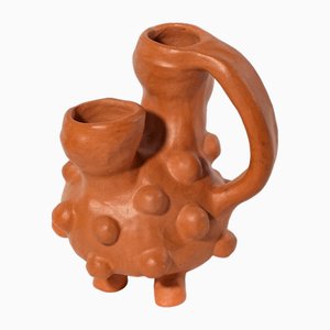 Terracotta Vase 002 in Yellow by Constanza Almazàn Carrasco
