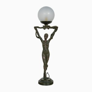 Lampada da tavolo Art Deco di Widdop & Bingham, Regno Unito, anni '90
