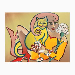 Elvira Bach, Copy Cat, 2013, Farbserigrafie, Signiert & Limitiert