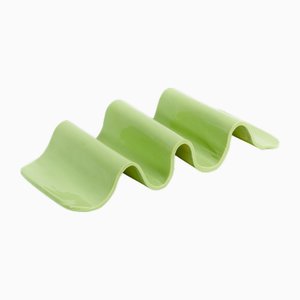 Assiette Moyenne Ondulée Verte par Laura Rubio Bañón