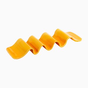Grande Assiette Ondulée Orange par Laura Rubio Bañón