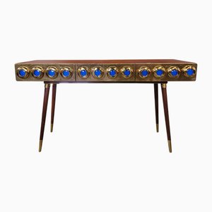 Console in Brass and Glass, 1980s