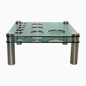 Steel and Glass Coffee Table, 1970s