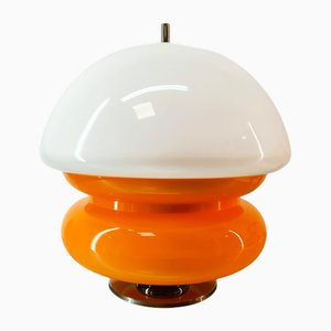 Space Age White and Orange Lamp