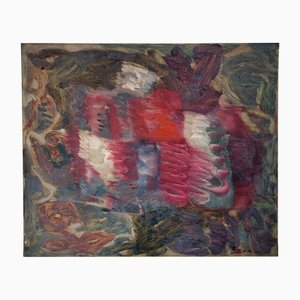 Boul, Abstrakte Komposition, 1970er, Öl auf Leinwand