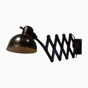 Bauhaus Industrial Black Scissor Wall Lamp from Kaiser Idell, 1930s