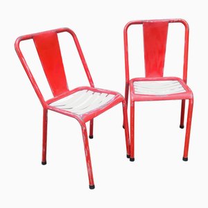 Set of Side Chairs attributed to Xavier Pauchard for Tolix, 1950s