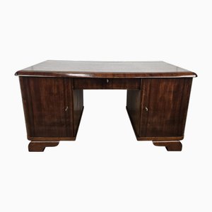 Offener Art Deco Schreibtisch aus Eiche mit Schubladen, 1930er