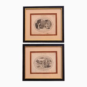 Otto van Veen, Amorvm Emblemata, 1608, Engravings, Framed, Set of 2