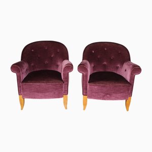 Set of Art Deco Armchairs, 1940s