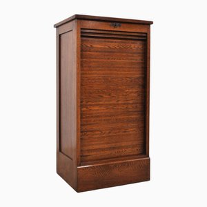 Britischer Vintage Astrola Rolltürenschrank aus Eiche, 1930er