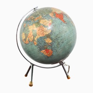 Globe in Glass with Lighting from Cartes Taride, Paris, 1971