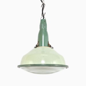 Vintage Enamel Pendant Lamps, 1950s