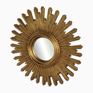 Vintage Resin Sunburst Mirror, 1960s