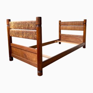 Brutalist Chain and Straw Bed, 1950s