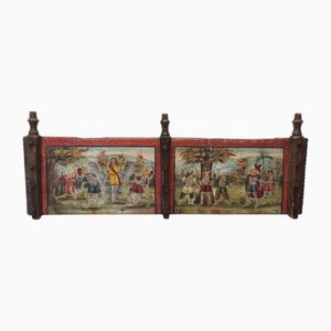 Antike bemalte sizilianische Wandverkleidung, 1800er