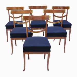 Sedie Biedermeier in ciliegio dorato, Germania meridionale, metà XIX secolo, set di 6
