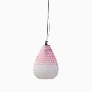 Vintage Italian Pendant in Pink Glass from Mariana Iskra Atelier, 1990s,