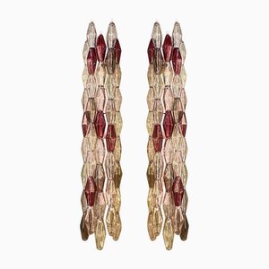 Wall Sconces with Multicolored Poliedri Murano Glass by Simoeng, Set of 2