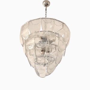Modern Clear Petals Murano Style Glass Chandelier by Simoeng