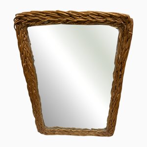 Vintage Wicker Mirror, 1952