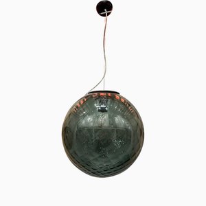 Italienische Kugellampe aus Glas im Murano-Stil in Grün von Simoeng