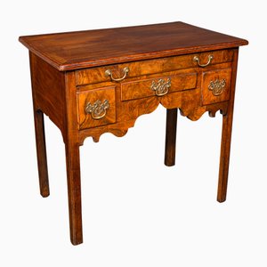 Georgian Lowboy Table in Burr Walnu & Oak, 1780s