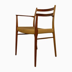 GS700 Teak & Papercord Dining Armchair by Arne Wahl Iversen for Glyngøre Stølefabrik, 1950s