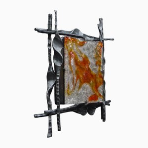 Large Brutalist Wall Lamp by Tom Ahlström and Hans Ehrlich, 1960s