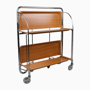 Mid-Century German Folding Tea Trolley by Bremshey & Co. for Dinett, 1960s