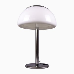 Large German Chrome and Plastic Mushroom Table Lamp, 1990s