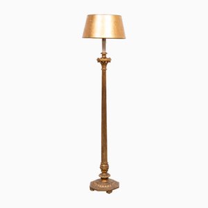 Lampadaire Rococo en Bois Doré, Italie, 1950s