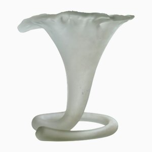 Lilly Glasvase aus Milchglas von Stiver, 1970er