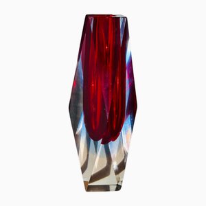 Sommerso Vase aus Muranoglas von Alessandro Mandruzzato, Italien, 1960er