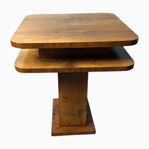 Mesa auxiliar francesa Art Déco cuadrada, años 30
