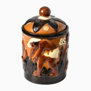 Swedish Pottery Tobacco Jar from Gabriel, 1920s