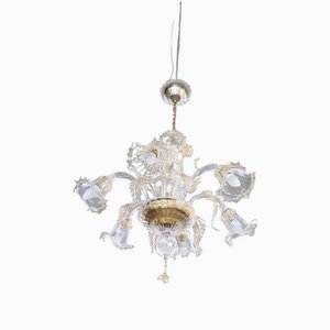 Transparenter Kronleuchter aus Muranoglas, Ende 20. Jh. von La Murrina