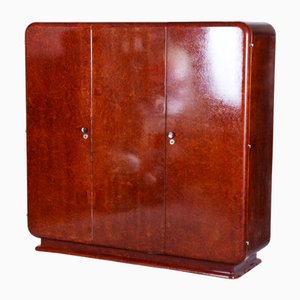 Art Deco Kleiderschrank aus Mahagoni, J. Halabala zugeschrieben für Up Zavody, Tschechisch, 1920er